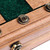 Wood and resin board game set, 'Double the Enjoyment' - Handcrafted Wood and Resin Chess & Backgammon Board Game Set