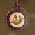 Leather keychain, 'Van Armenia' - Handcrafted Brown Leather Keychain with Van Textile