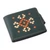 Leather wallet, 'Marash Fortune in Green' - Cross-Stitch Embroidered Green Leather Wallet from Armenia