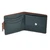 Leather wallet, 'Marash Fortune in Green' - Cross-Stitch Embroidered Green Leather Wallet from Armenia