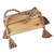 Cotton and wood macrame hanging shelf, 'Taupe Home' - Taupe Cotton and Beechwood Macrame Hanging Shelf