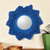 Mirror de acento de pared de algodón macrame - Mirror De Acento De Pared De Algodón Azul De Algodón De Algodón De Algodón En Forma De Estrella