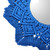 Mirror de acento de pared de algodón macrame - Mirror De Acento De Pared De Algodón Azul De Algodón De Algodón De Algodón En Forma De Estrella