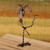 Copper sculpture, 'Searching Man' - Handmade Surrealist Oxidized Copper Sculpture of Curious Man