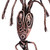Copper sculpture, 'Searching Man' - Handmade Surrealist Oxidized Copper Sculpture of Curious Man