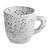 Taza de ceramica - Taza de cerámica blanca y negra con estampado de puntos hecha a mano