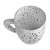 Taza de ceramica - Taza de cerámica blanca y negra con estampado de puntos hecha a mano