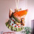 Ceramic bell ornament, 'Mother Fox' - Whimsical Handcrafted Painted Fox Ceramic Bell Ornament
