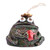 Ceramic bell ornament, 'Love-Struck Frog' - Handcrafted and Painted Frog and Heart Ceramic Bell Ornament