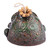 Ceramic bell ornament, 'Love-Struck Frog' - Handcrafted and Painted Frog and Heart Ceramic Bell Ornament