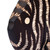 Wood and stainless steel sculpture, 'Black and White Fish' - Hand-Painted Wood Fish Sculpture with Stainless Steel Posts