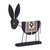 Wood sculpture, 'Donkey Shadows' - Hand-Carved Black and Brown Elm Tree Wood Donkey Sculpture