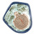 Glazed ceramic platter, 'Blue Prophecy' - Blue and Turquoise Ceramic Platter with Pomegranate Motif