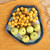 Glazed ceramic platter, 'Blue Prophecy' - Blue and Turquoise Ceramic Platter with Pomegranate Motif