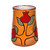 Ceramic vase, 'Spring Style' - Warm-Toned Floral Ceramic Vase with Ancient Pictographs