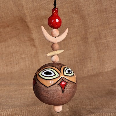 Ceramic wall decor, 'Passionate Daghdghan' - Traditional Pomegranate-Themed Ceramic Daghdghan Wall Accent
