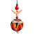 Ceramic wall decor, 'Fire Daghdghan' - Traditional Painted Warm-Toned Ceramic Daghdghan Wall Accent