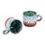 Ceramic cups, 'Aqua Coffee Breeze' (set of 2) - Set of 2 Handmade Aqua and Brown Ceramic Cups