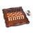 Wood board game set, 'Double the Amusement' - Wood Chess & Backgammon Board Game Set with Storage Bag