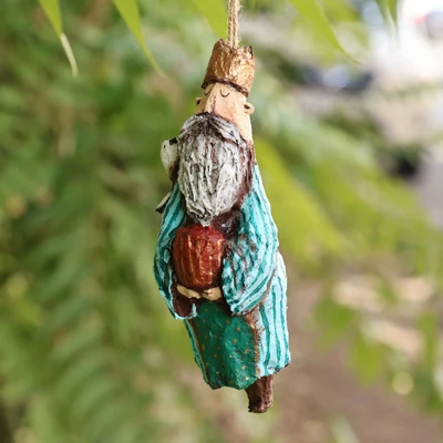 Papier mache ornament, 'A Wise King' - Hand-Painted Papier Mache Wise King Ornament from Armenia