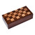 Wood mini chess set, 'Checkmate Conquest' - Wood Mini Chess Game Set Hand Carved in Armenia