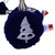 Embroidered ornaments, 'Sylvan Navy' (set of 3) - Christmas-Themed Set of Three Navy and Silver Tree Ornaments