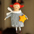 Papier mache ornament, 'Veronika' - Hand-Painted Wish Star-Themed Papier Mache Ornament in Grey