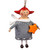 Papier mache ornament, 'Veronika' - Hand-Painted Wish Star-Themed Papier Mache Ornament in Grey