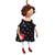 Papier mache ornament, 'Loanna' - Hand-Painted Papier Mache Ornament of Girl Holding a Heart