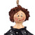 Papier mache ornament, 'Loanna' - Hand-Painted Papier Mache Ornament of Girl Holding a Heart