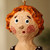 Papier mache ornament, 'George' - Hand-Painted Whimsical Papier Mache In-Love-Kid Ornament