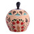 Ceramic jewelry box, 'Precious Rejoice' - Classic Pomegranate and Grape-Themed Ceramic Jewelry Box