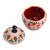 Ceramic jewelry box, 'Precious Rejoice' - Classic Pomegranate and Grape-Themed Ceramic Jewelry Box