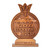 Wood decorative accent, 'Omens and Greetings' - Inspirational Pomegranate-Shaped Beechwood Decorative Accent
