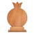 Wood decorative accent, 'Omens and Greetings' - Inspirational Pomegranate-Shaped Beechwood Decorative Accent