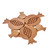 Wood trivet, 'Pomegranate Sensations' - Pomegranate-Shaped Hand-Carved Beechwood Trivet