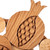Wood trivet, 'Pomegranate Sensations' - Pomegranate-Shaped Hand-Carved Beechwood Trivet