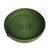 Tazón de bandeja decorativa de algodón - Bandeja de cuerda de algodón verde hecha a mano con detalles de cuero