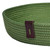 Tazón de bandeja decorativa de algodón - Bandeja de cuerda de algodón verde hecha a mano con detalles de cuero