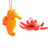 Crocheted ornaments, 'Holidays from the Sea' (set of 2) - Set of Two Sea-Themed Acrylic Ornaments Crocheted by Hand