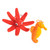 Crocheted ornaments, 'Holidays from the Sea' (set of 2) - Set of Two Sea-Themed Acrylic Ornaments Crocheted by Hand