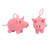 Crocheted ornaments, 'Piggy Holidays' (pair) - Pair of Pink Acrylic Pig Ornaments Crocheted by Hand