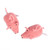 Crocheted ornaments, 'Piggy Holidays' (pair) - Pair of Pink Acrylic Pig Ornaments Crocheted by Hand