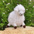 Crocheted ornaments, 'Woolly Duo' (set of 2) - Set of 2 Crocheted Black and White Acrylic Sheep Ornaments