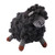 Crocheted ornaments, 'Woolly Duo' (set of 2) - Set of 2 Crocheted Black and White Acrylic Sheep Ornaments