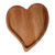 Wood appetizer plate, 'Delicious Heart' - Romantic Heart-Shaped Beechwood Appetizer Plate from Armenia