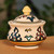 Ceramic jewelry box, 'Luxurious Beauty' - Handmade Traditional Patterned Classic Ceramic Jewelry Box