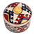 Ceramic jewelry box, 'Legacy of Glamour' - Handcrafted Traditional Patterned Round Ceramic Jewelry Box