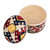 Ceramic jewelry box, 'Legacy of Glamour' - Handcrafted Traditional Patterned Round Ceramic Jewelry Box