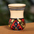 Ceramic mini vase, 'Ancestor's Victory' - Folk Art Traditional-Patterned Ceramic Mini Vase
